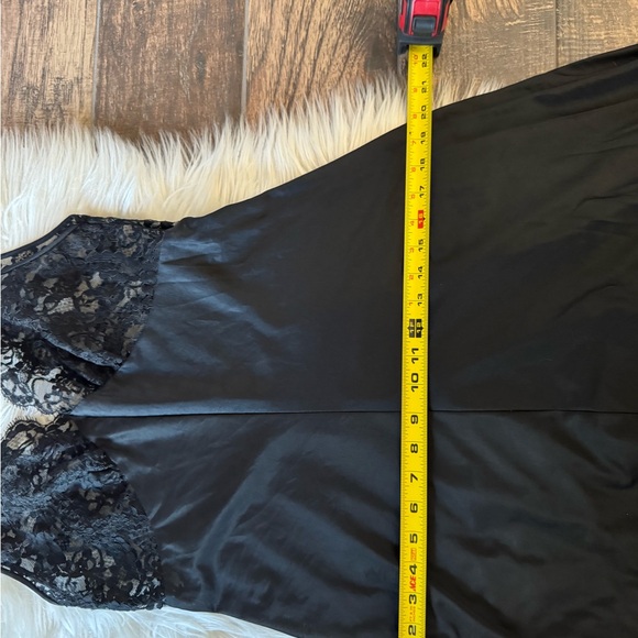 Claire Sandra By Lucid Ann‎ Of Beverly Hills Sz 34 Long Black Slip Dress Vintage - Picture 9 of 12